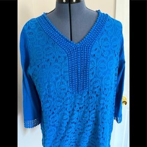 Beautiful Blue Tunic Top 1X